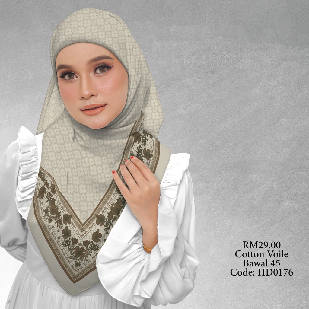 Tudung Bawal (Square Hijab) in HD0176